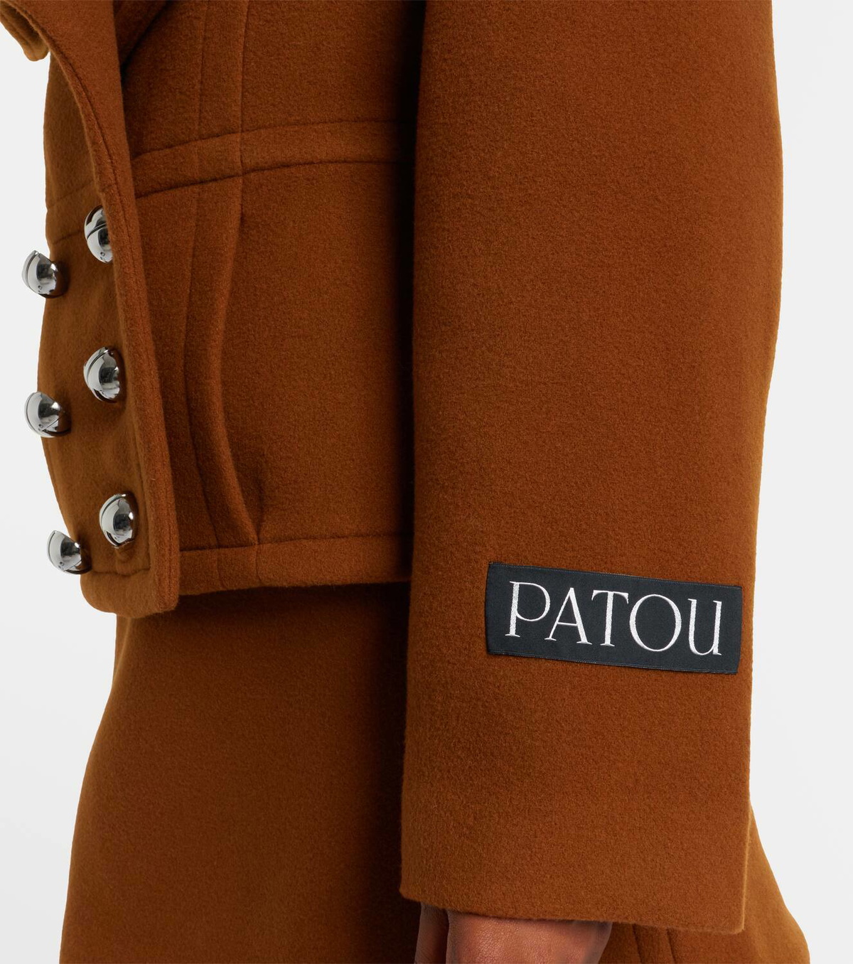 Patou Cropped wool-blend jacket