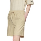 Y-3 Khaki Wool Classic Shorts