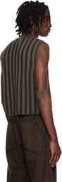 Eckhaus Latta Brown & Gray Keyboard Vest