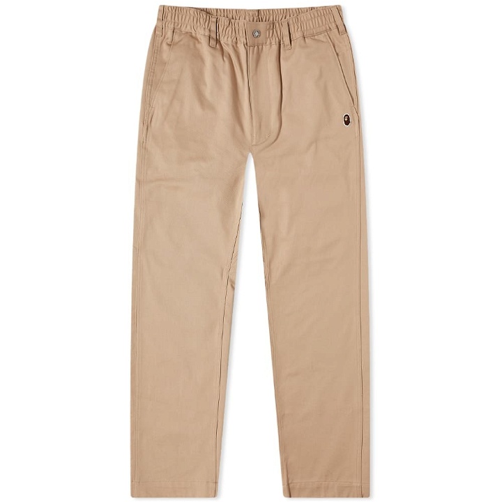 Photo: A Bathing Ape Men's One Point Loose Fit Chino in Beige