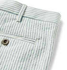 Sid Mashburn - Striped Cotton-Blend Seersucker Shorts - Blue