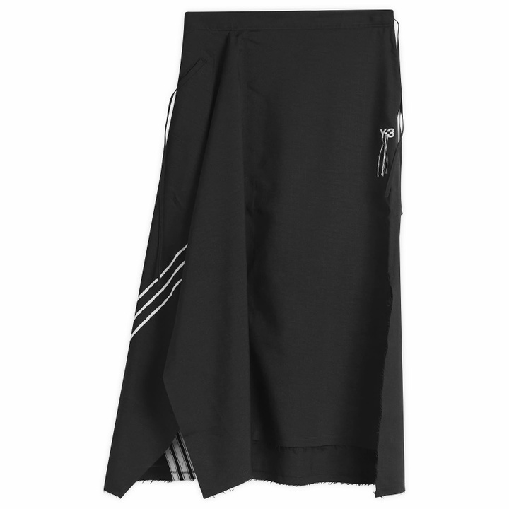 Photo: Y-3 Women's 3-Stripe Midi Skirt in Black