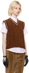 Ernest W. Baker Brown Striped Vest