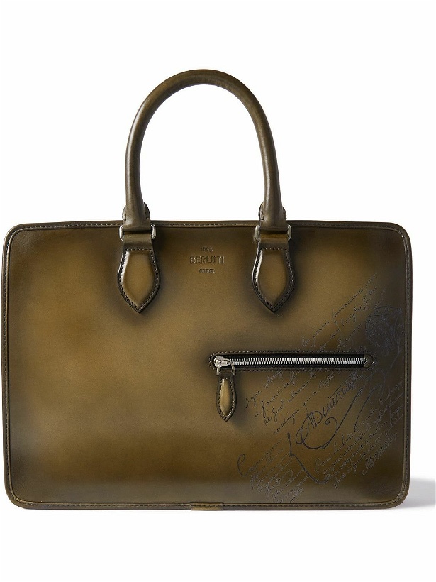 Photo: Berluti - Un Jour Mini Scritto Venezia Leather Briefcase
