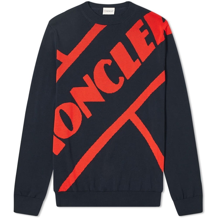 Photo: Moncler Intarsia Logo Crew Knit