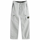Stone Island Men's Brushed Cotton Canvas Cargo Pants in Grey
