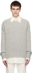MM6 Maison Margiela Taupe Crewneck Sweater