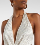 Roberto Cavalli Embellished halterneck jumpsuit