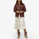 Daniëlle Cathari Women's x Woolrich Buffalo Check Jacket in Chocolate Brown