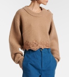 Chloé Lace-trimmed wool and cashmere sweater