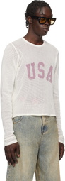 GUESS USA Off-White Front Lettering T-shirt