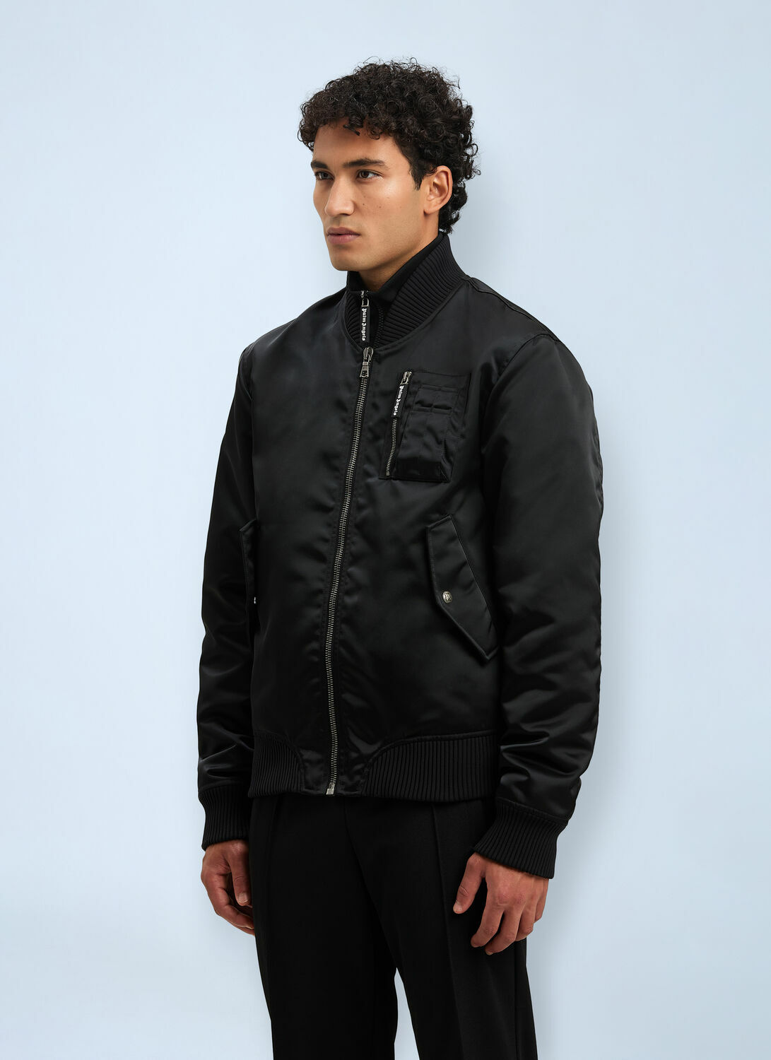 Palm Angels Logo Print Bomber Jacket