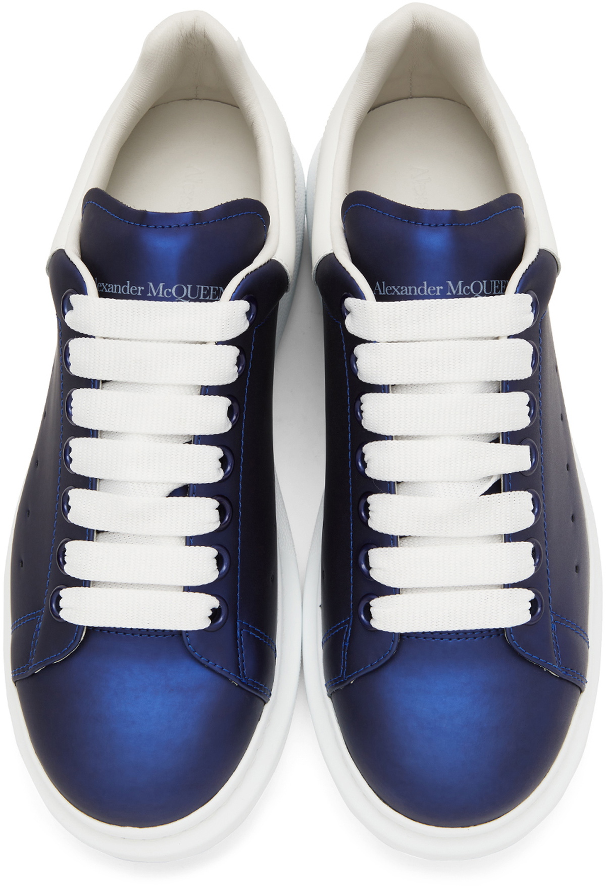 Alexander Mcqueen Transparent Sole Colorblock Platform Leather Sneakers In  Black/blue/magenta | ModeSens