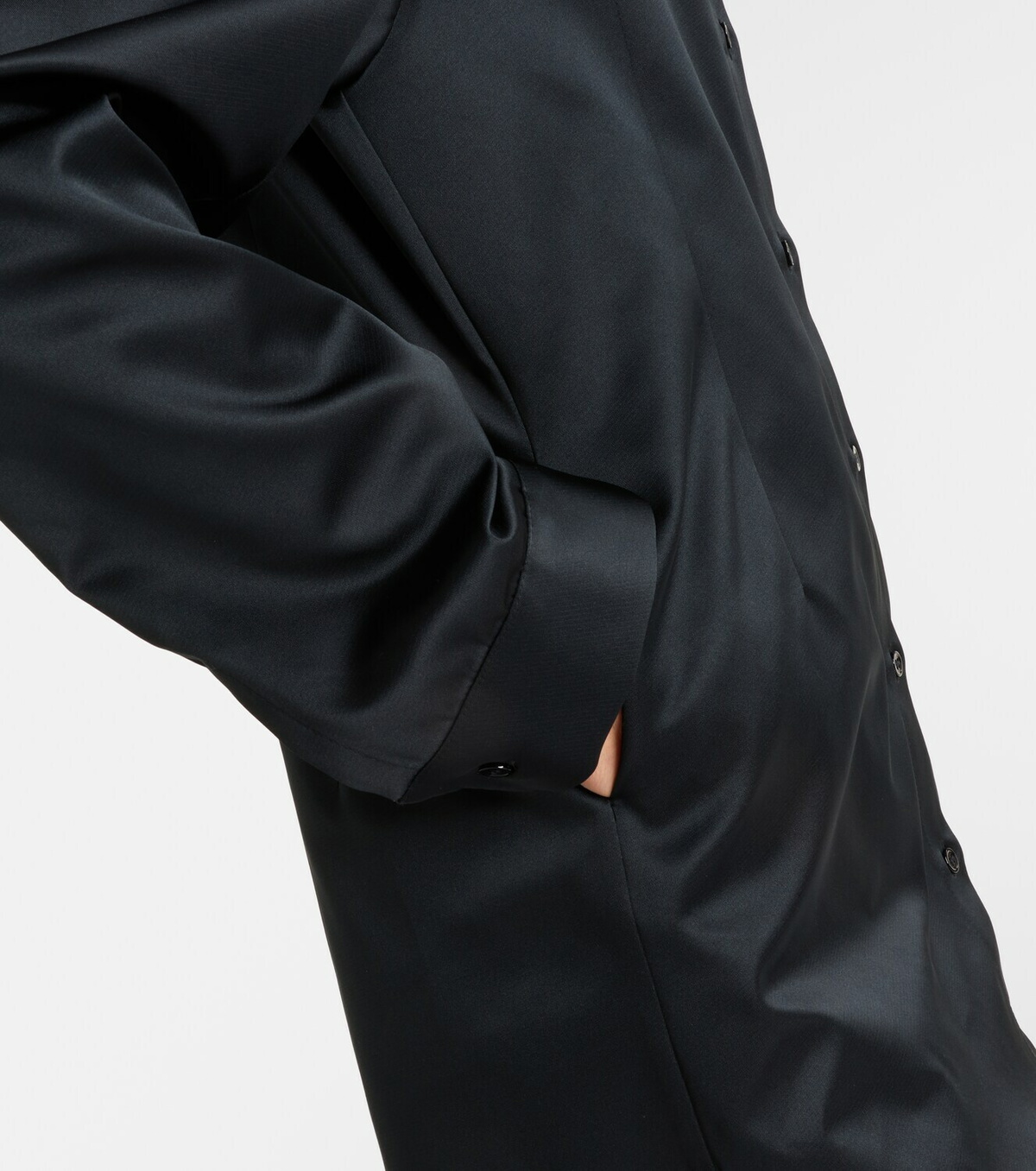 The Frankie Shop Akita satin shirt dress
