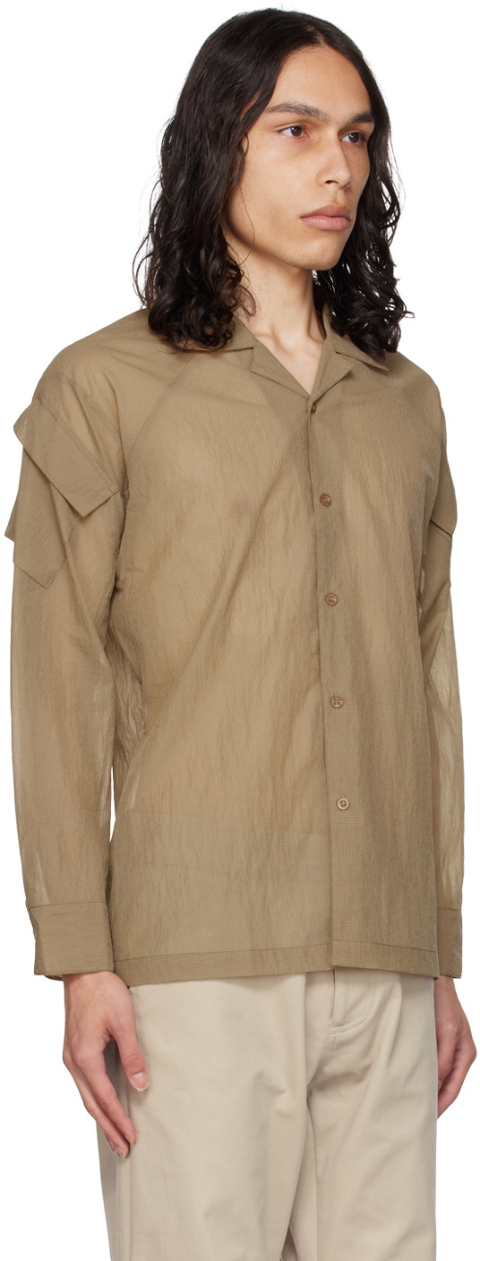 Olly Shinder Beige Sheer Shirt