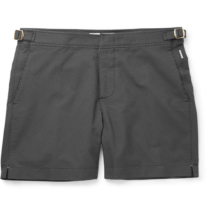 Photo: Orlebar Brown - Bulldog Mid-Length Printed Swim Shorts - Black