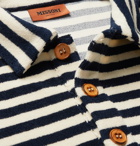 Missoni - Striped Cotton-Blend Terry Polo Shirt - Blue
