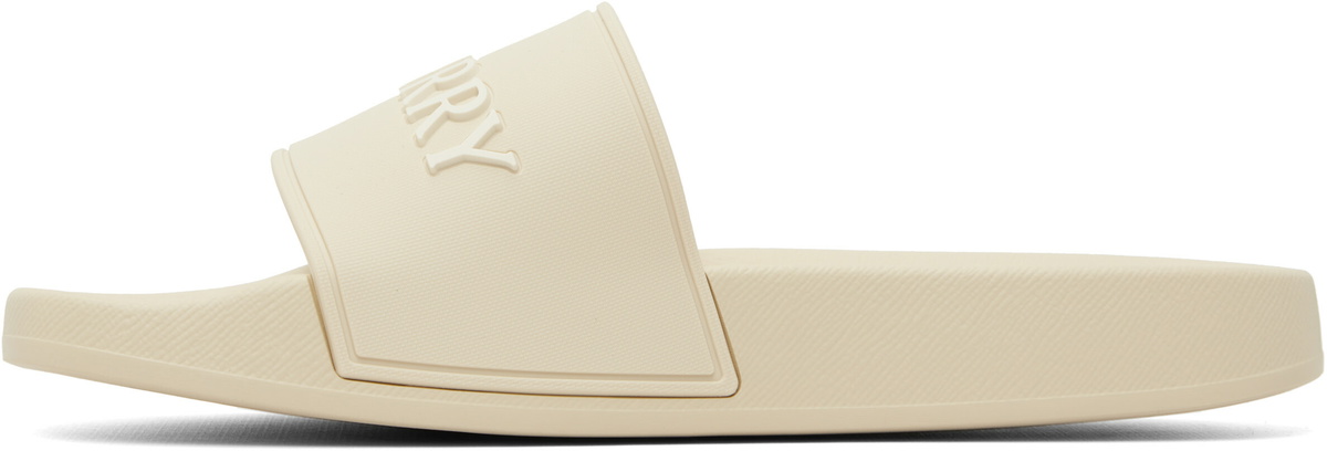 Burberry Off-White Logo Slides