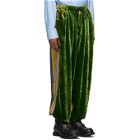 Gucci Green Crushed Velvet and Silk Lounge Pants