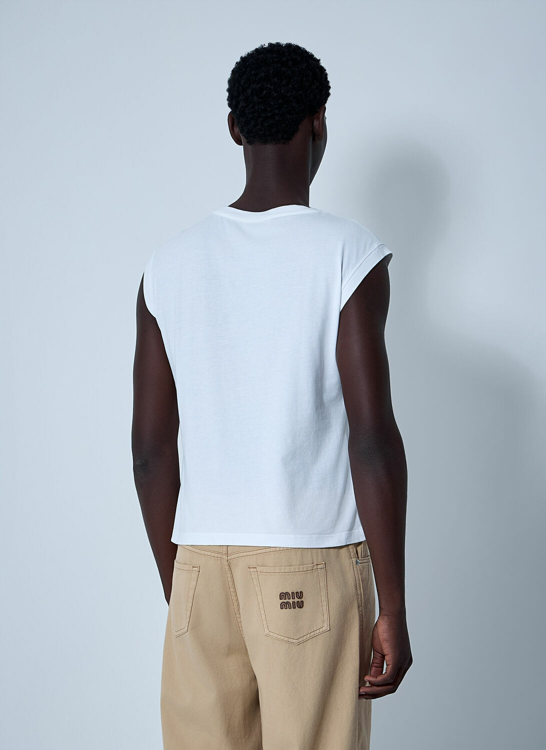 Miu Miu Set Of Three Logo Motif T-Shirts