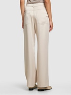 BRUNELLO CUCINELLI - High Rise Satin Straight Pants