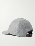 Brunello Cucinelli - Logo-Embroidered Cashmere and Silk-Blend Baseball Cap - Gray