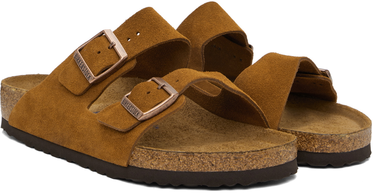 Birkenstock Tan Regular Arizona Soft Footbed Sandals Birkenstock display picture 1
