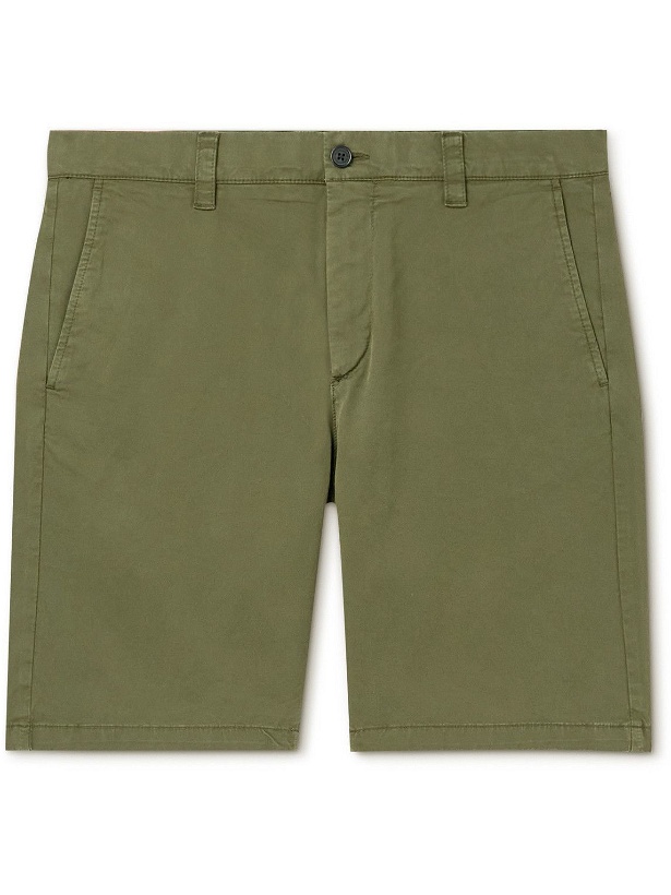 Photo: NN07 - Crown Slim-Fit Cotton-Blend Shorts - Green