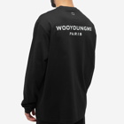 Wooyoungmi Men's Chrome Back Logo T-Shirt in Black