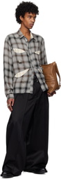 Khoki Black Pleat-Design Trousers