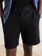 Mr P. - Straight-Leg Cotton And Linen-Blend Bermuda Shorts - Black