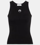 Marine Serre Ribbed-knit cotton tank top