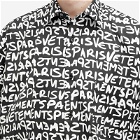 Vetements Men's Grafitti Print Short Sleeve Shirt in Black/White