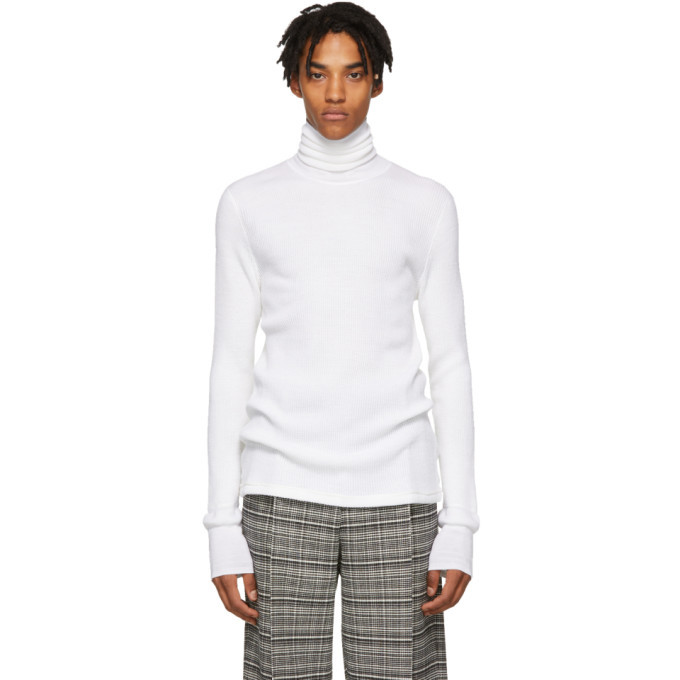 Photo: Maison Margiela White Irregular Rib Turtleneck