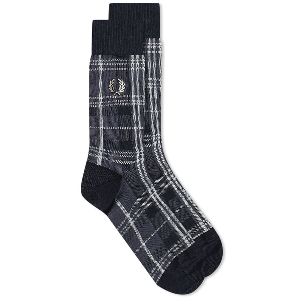 Fred Perry Authentic Men's Tartan Sock in Gunmetal Fred Perry Authentic