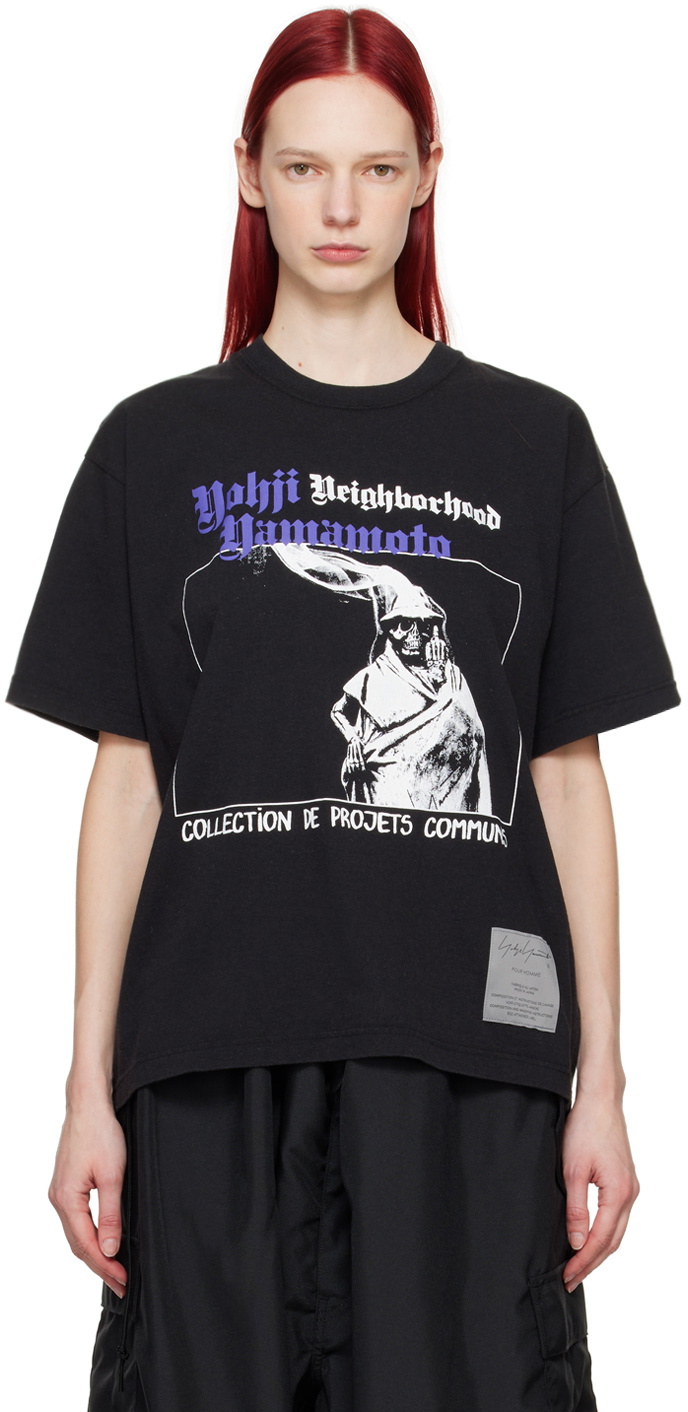 YOHJI YAMAMOTO Black NEIGHBORHOOD Edition T-Shirt Yohji Yamamoto