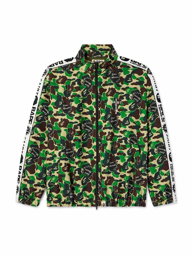 Photo: SAINT Mxxxxxx - BAPE® Camouflage-Print Twill Zip-Up Jacket - Green