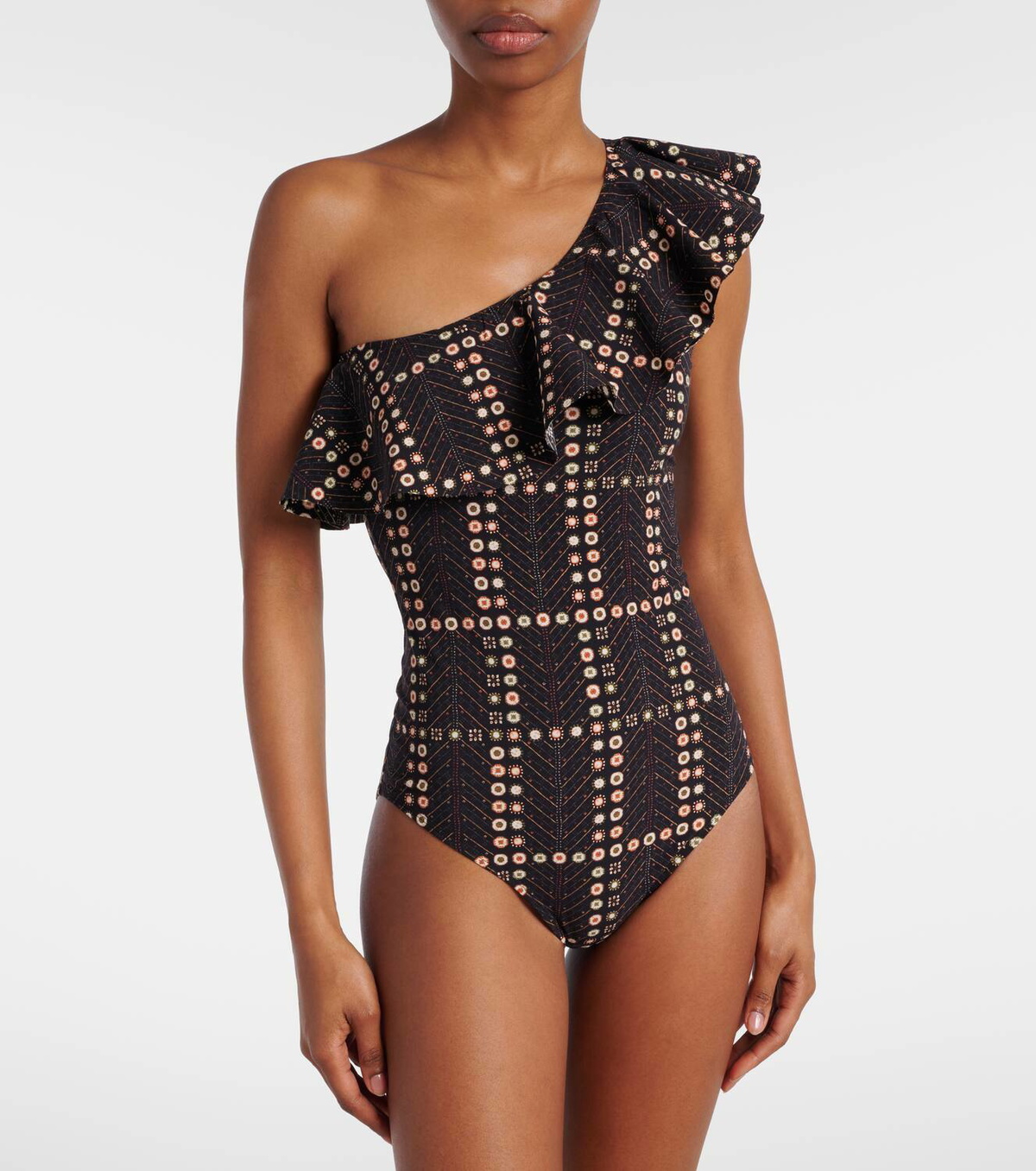 Marant Etoile Siciliyage ruffled one-shoulder swimsuit