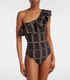 Marant Etoile Siciliyage ruffled one-shoulder swimsuit