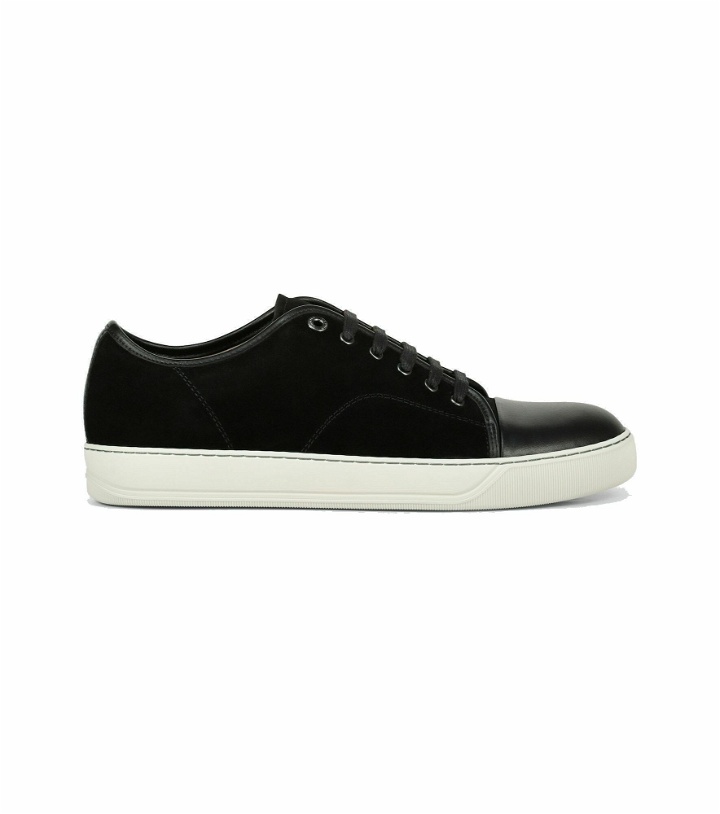 Photo: Lanvin - Suede and leather cap-toe sneakers