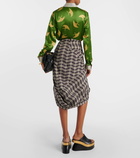 Dries Van Noten Sispy printed cotton wrap skirt