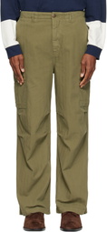 Palmes Green Herringbone Cargo Pants