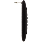 Ribeyron Black Single Oval Felt Earring