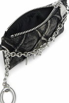Diesel Card holder with chain and zip coin pocket - Card cases Womens in Grey