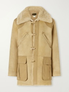RRL - Canvas-Trimmed Shearling Jacket - Neutrals