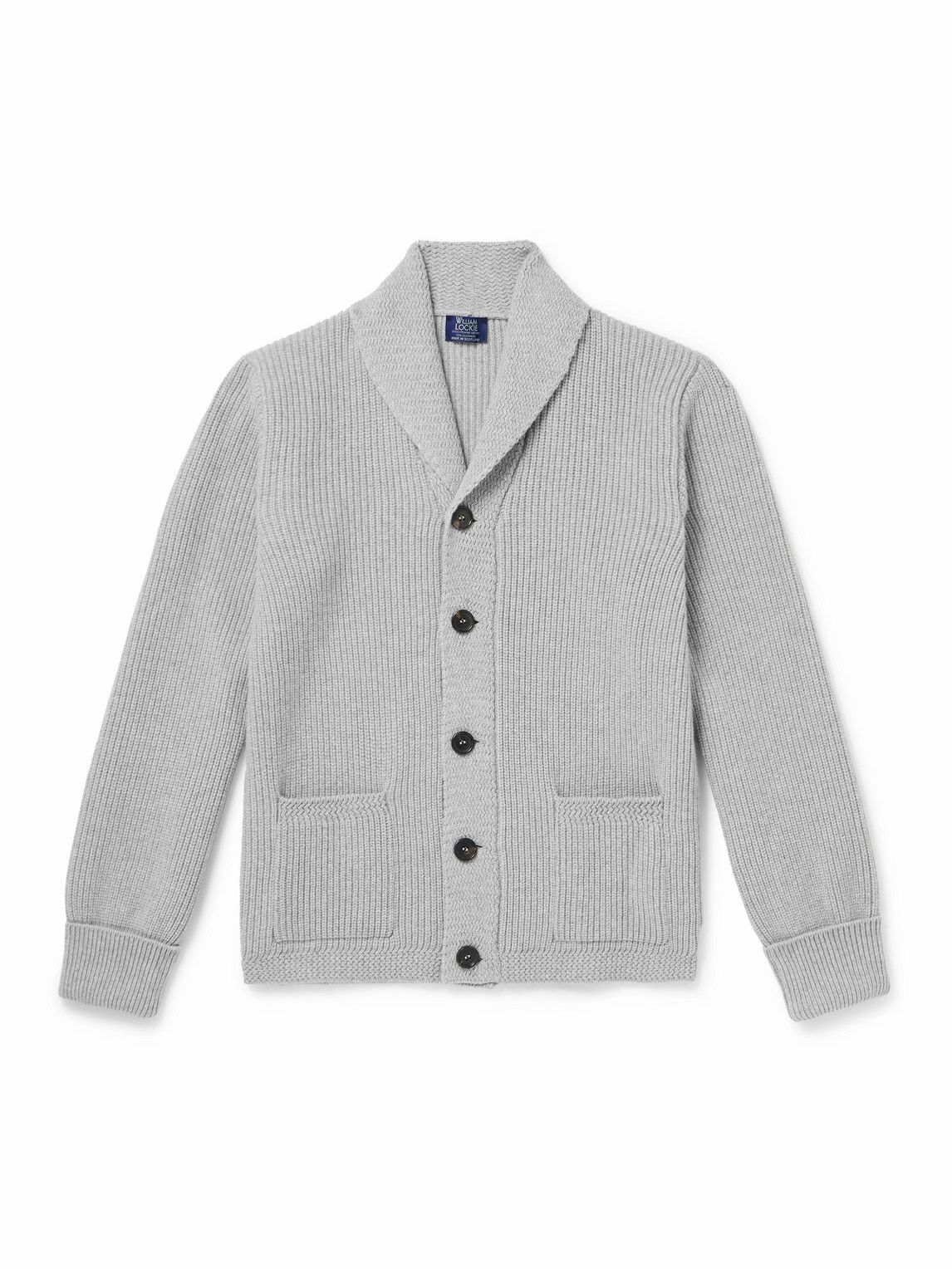 【別注】WILLIAM LOCKIE SHAWL COLOR CARDIGAN William Lockie | Brown Camel Hair Shawl Collar Cardigan