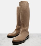 Max Mara Cashmere and leather knee-high boots