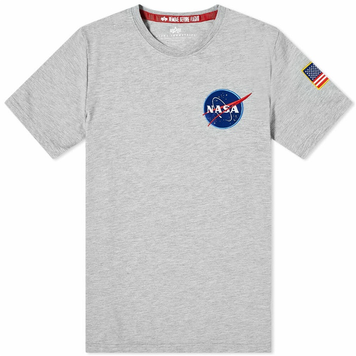 Photo: Alpha Industries Men's Space Shuttle T-Shirt in Grey Heather