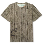 Off-White - Oversized Printed Cotton-Jersey T-Shirt - Green