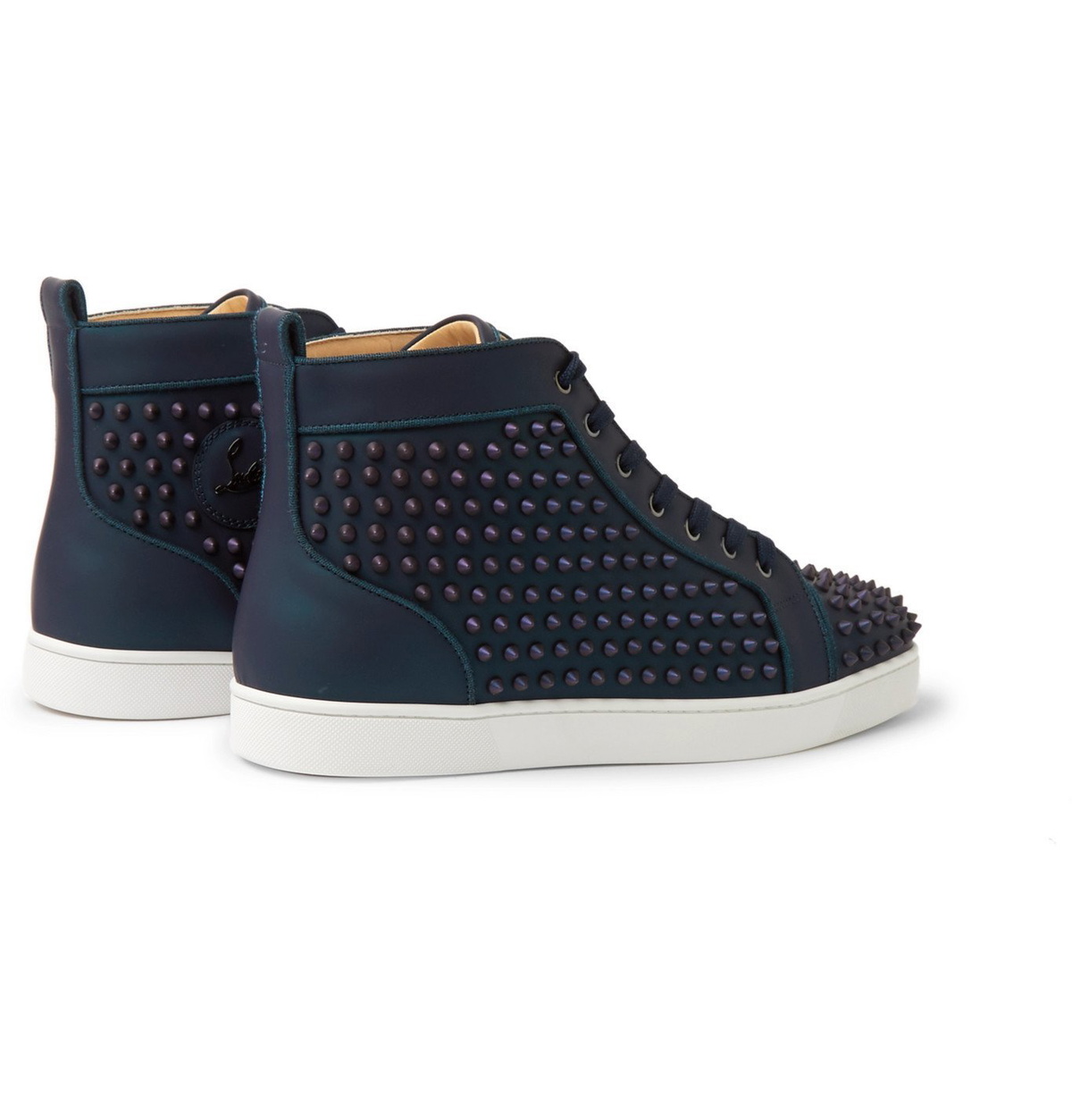 Christian Louboutin - Louis Orlato Spikes Iridescent Leather High-Top  Sneakers - Blue Christian Louboutin